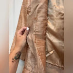 Kay Unger Vintage  New York Rose Gold Silk Blazer Jacket Women’s Size 10 Medium M Photo 4