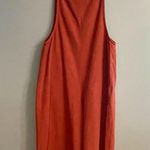 Linen Cotton Blend Rust Sleeveless Comfy Summer Jumpsuit Red Size XS Photo 0