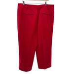 Ann Taylor NWT  Red Cropped Pants Women's‎ Size 16 Career Casual Dress Photo 2