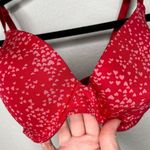 Victoria's Secret 32DDD Red & Pink Hearts Underwire Lined Demi Bra Photo 2