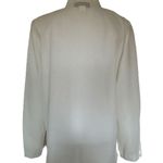 Vintage Lace Vest Blouse Size L Ivory White Long Sleeve Button Down 90s Size L Photo 1