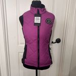 Skechers LA Womens Puffer Vest XS Purple Everyday Fleece Pocket NWT Photo 2