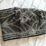 Kimchi Blue  Velvet Beaded Bustier Elegant Embellished Zip Top Crop Sz L Photo 7