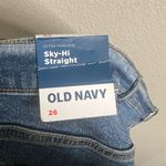 Old Navy  Women's Extra High Rise Straight Jeans Blue Plus Size 26 Button Fly Photo 6