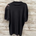 Requirements Vintage  Womens‎ S Sweater Pullover Top Black Patched Flower Stitch Photo 3