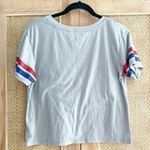 Disney  Free to Dream Crop T-Shirt Size Large America  Embroidered 4th of July Photo 2