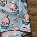 WodBottom Light Blue Skull Cupcake Lifting Shorts XXL Photo 1