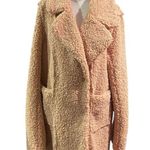 J.O.A. .  (Just one answer) Shearling Teddy Coat in Dusty Pink Photo 0