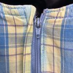 Blue Yellow Plaid Skirt Overall Jumper 80s Vintage Size Medium Photo 6