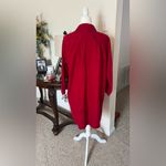 Coldwater Creek Red Corduroy Shirt Dress Size PL 100% Cotton Long Sleeve Pockets Photo 5