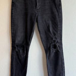 AGOLDE  Nico Black Distressed High Waist Jeans with Holes at Knees size 30 Photo 0