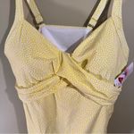 Lands' End Yellow Polka Dot Swimsuit Tank Size 18W Photo 1