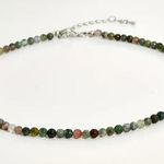 Indian Agate Natural Stone Beaded Necklace Photo 0