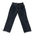 Madewell  Women's Curvy Vintage Straight Jeans 29P Black Raw Hem Photo 0