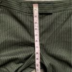 Theory Green Pinstripe Wool Blend Wide Leg Dress Pants 6 Photo 4