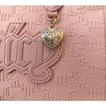 Juicy Couture  Pink Embossed Satchel with Heart Charm – Adjustable Strap Photo 2