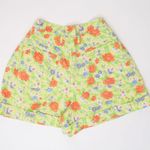 Vintage 90s Skoozi Yellow Floral Denim Shorts Size 25 Photo 3