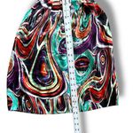 The Limited  100% Silk Halter Teal Orange Brown Yellow Geometric Design Size S Photo 6