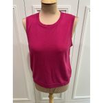 J.CREW Fuchsia Pink Classic Sweater Shell‎ Sleeveless Classic Preppy Size M Photo 2