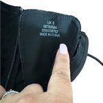 ASOS  BLACK GOTH POINTY TOE ANKLE BOOTIE GRANNY LACE UP SHOES Photo 5