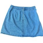 H&M HM Divided Denim Embroidered Floral Mini Skirt Floral y2k Size 6 Zippered Photo 2