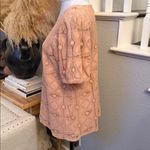 Anthropologie  Maeve Sylvia Lace Short Sleeve Top Dusty Pink Size Medium Photo 3