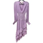 Rococo Sand Nut Ruffle Midi Dress in Lilac Shimmer Purple Size XS Photo 3