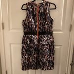 Milly of New York Olivia Silk Linen Peplum mini retro Dress Sleeveless Sheath 12 Black Photo 8