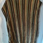 Eileen Fisher Striped Green Black Caftan/Tunic Dress | Women’s Size S/M Photo 2