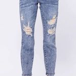 Judy Blue  Acid Wash Distressed Ankle Boyfriend Fit Jeans Size 27 Photo 0