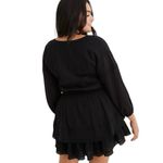 Aerie  rock and ruffle black tiered boho dress - large Photo 7