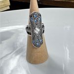 Free People  Silver Ring with Blue Accents Photo 9