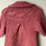 Free People  sz S Burgundy wool‎ knit winter thick cardigan Photo 5