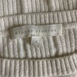 Etophe studios  Cream Distressed Ribbed Cropped Sweater Small Y2K Grunge Cozy Photo 3