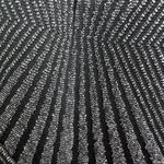 Alfani Shimmer Fit & Flare Cocktail Dress Black Gray Size 14 Knee Length Stretch Photo 6