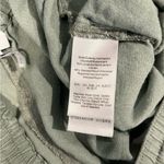 DKNY Pure Sage Green Linen Blend Pull On Wide Leg Pockets Cropped Pants L Photo 6