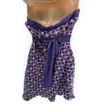 Oboe strapless Y2K purple tie back top casual vintage large geometric 90s Photo 1