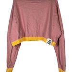 Free People Free People We The Free Into The Blue Pullover Sweater Rose Blush Combo L NWT Photo 0