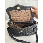 Rebecca Minkoff Black Quilted Leather Crossbody Bag Studded Clutch Tassel Purse Size M Photo 4