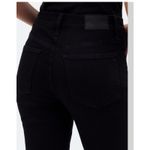 Madewell  Jeans Black Mid Rise Kick Out Flare Denim Stretch Size 31 petite Short Photo 3