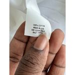 Robin Jordan Square Neck Midi White Dress Belted Waist Textured Timeless Sz 10 Photo 9