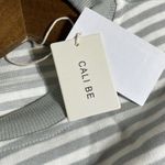 Nordstrom Cali Be Gray New Sweatshirt Striped Layered Oversized Medium Photo 8