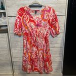 SheIn  Pink and Orange Paisley Mini Dress Photo 1