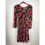 Floral Midi Dress Louna Colorful Garden Girl Fairy Romantic Modest Small Stretch Red Photo 2