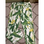 J. McLaughlin  Lexi Green Queen Palm floral print skinny jeans, size 10 Photo 2