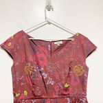 New! Timeless London Red Short Sleeve Floral Dress Size 12 Photo 5