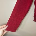 Vintage K Studios Red Floral Pattern Open Front Blouse Size 14 Photo 2