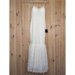 Lulus NWT  Instinctively Stunning White Lace Bustier Trumpet Maxi Dress Wedding M Photo 2