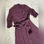 Black Halo NWOT Joan Turtleneck Long-Sleeve Belted oxblood Dress sz 2 Photo 2