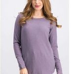 Chaser  Lilac Purple Thermal Knit Long Sleeve Button Cuff T-Shirt S Photo 0